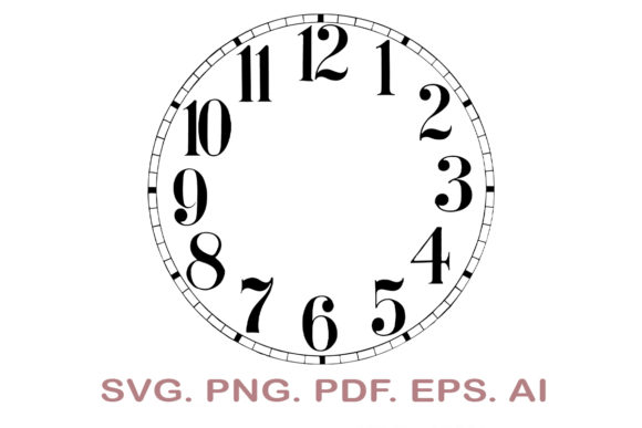 Clock Face SVG for Real Embroidery Projects