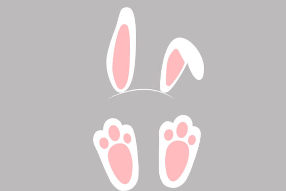 Easter Bunny Feet and Ears Svg