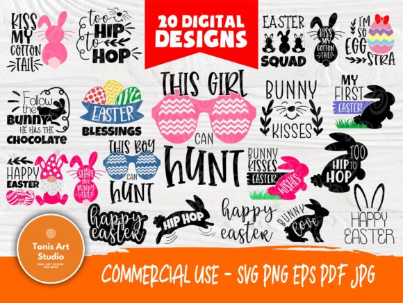 Easter Signs SVG Bundle, Happy Easter