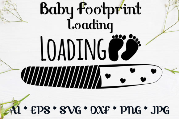 Loading with Baby Footprint Svg Design