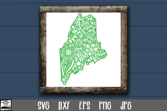 Maine SVG File - Maine State Mandala