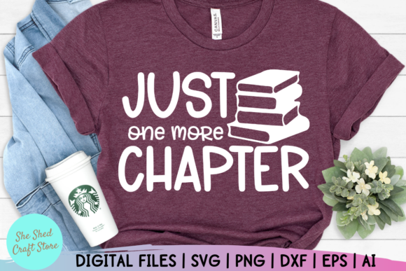 One More Chapter, Book Lover Svg
