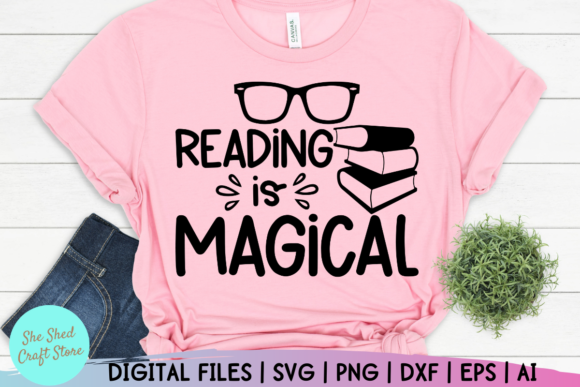 Reading is Magical Svg, Book Lover Svg