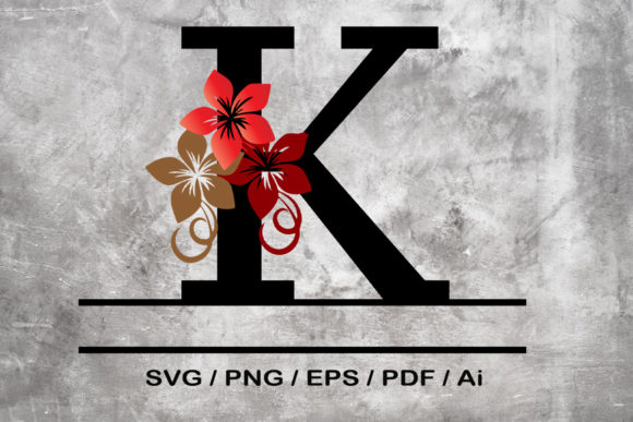 Split Letter SVG, Letter K, Alphabet SVG